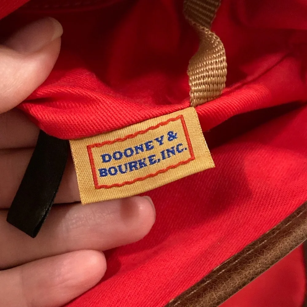 Dooney & Bourke Florentine Leather Large Dottie Crossbody Chestnut/Brown - Picture 13 of 16